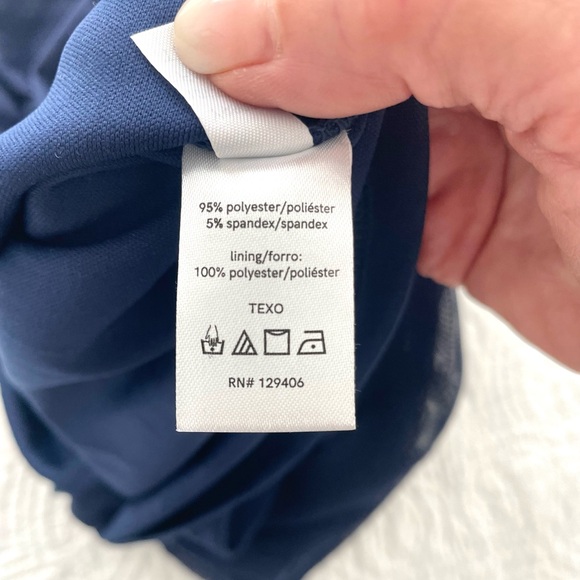 NWT Rushed Mesh Bodycon Dress Navy Blue - S - Picture 6 of 6